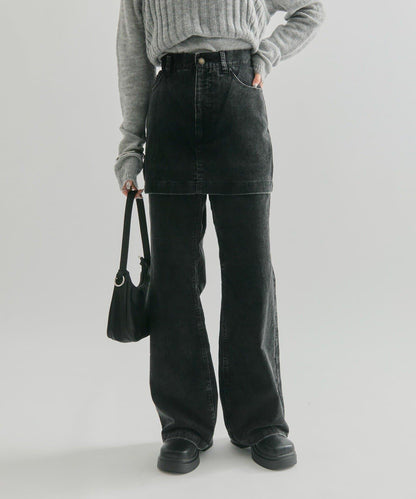 【mystic】層疊燈芯絨長褲