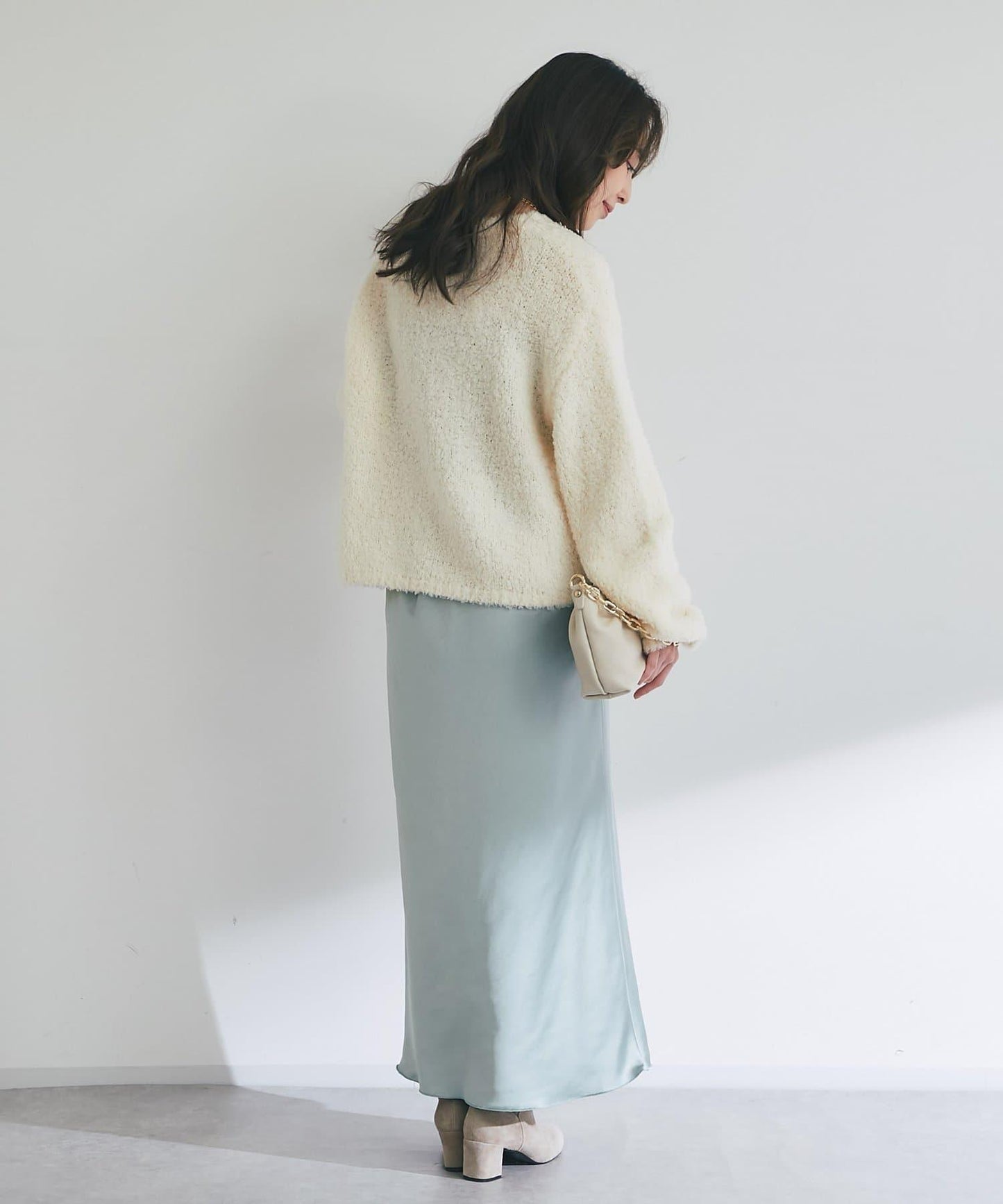 【適度休閒感】羊毛絨針織夾克開衫