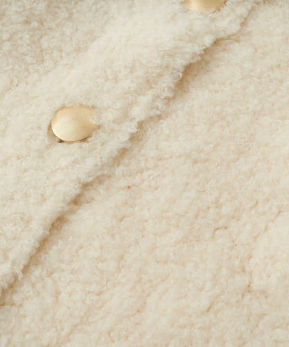 【適度休閒感】羊毛絨針織夾克開衫