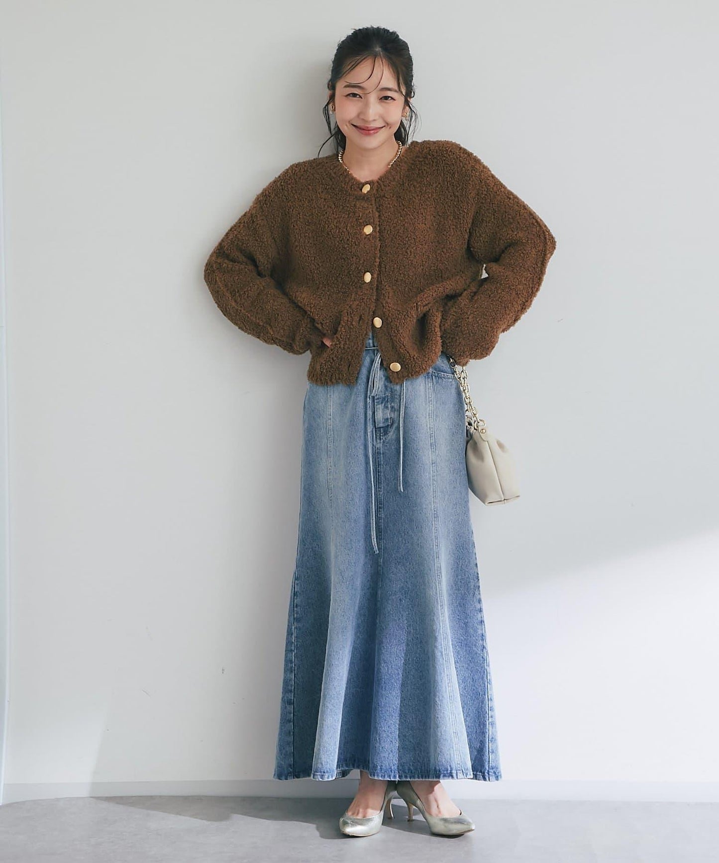 【適度休閒感】羊毛絨針織夾克開衫