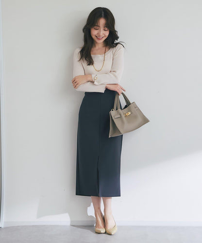 【百搭顯瘦】亮片羅紋一字肩八分袖針織衫