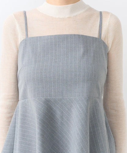 【可成套穿搭・顯瘦搭配】條紋後繫帶吊帶