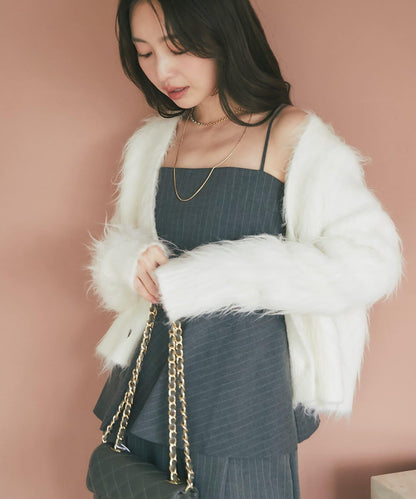 【可成套穿搭・顯瘦搭配】條紋後繫帶吊帶