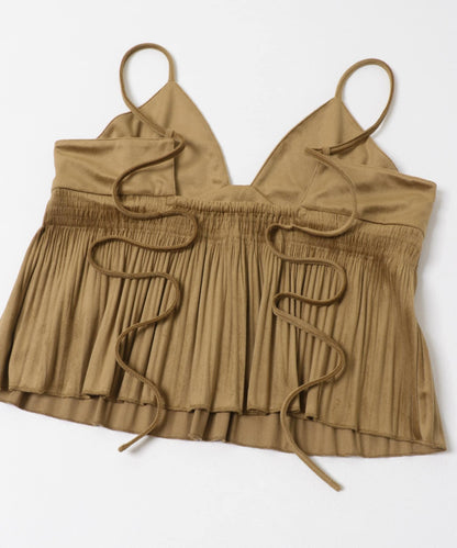 百褶拼接連衣裙