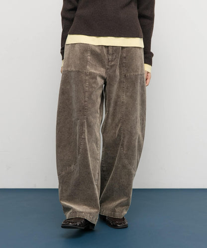 燈芯絨繭型長褲