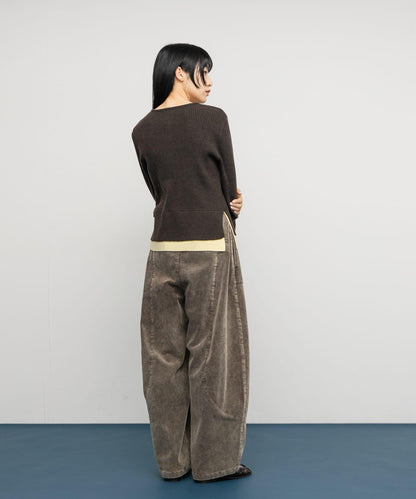 燈芯絨繭型長褲