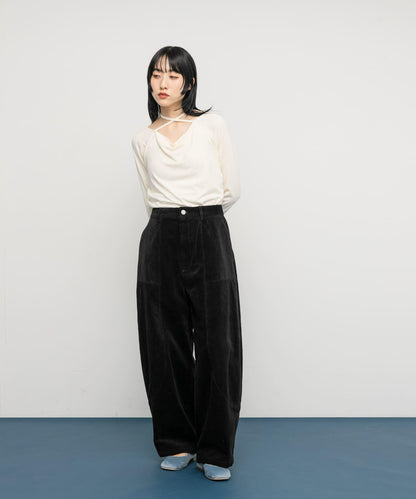 燈芯絨繭型長褲