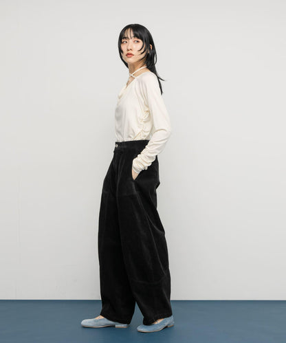 燈芯絨繭型長褲