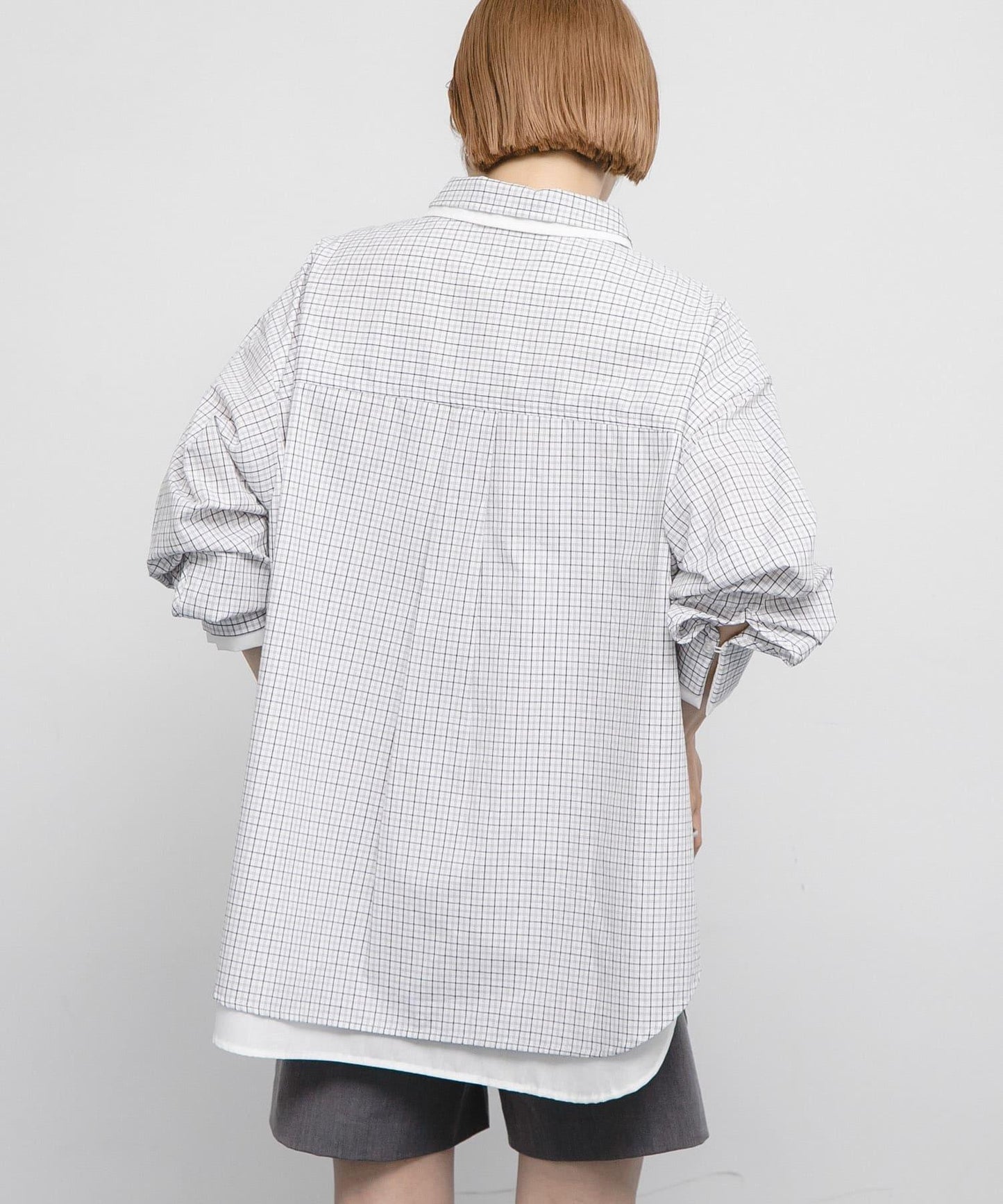 格紋寬鬆襯衫