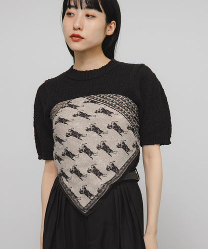 短袖露臍針織衫