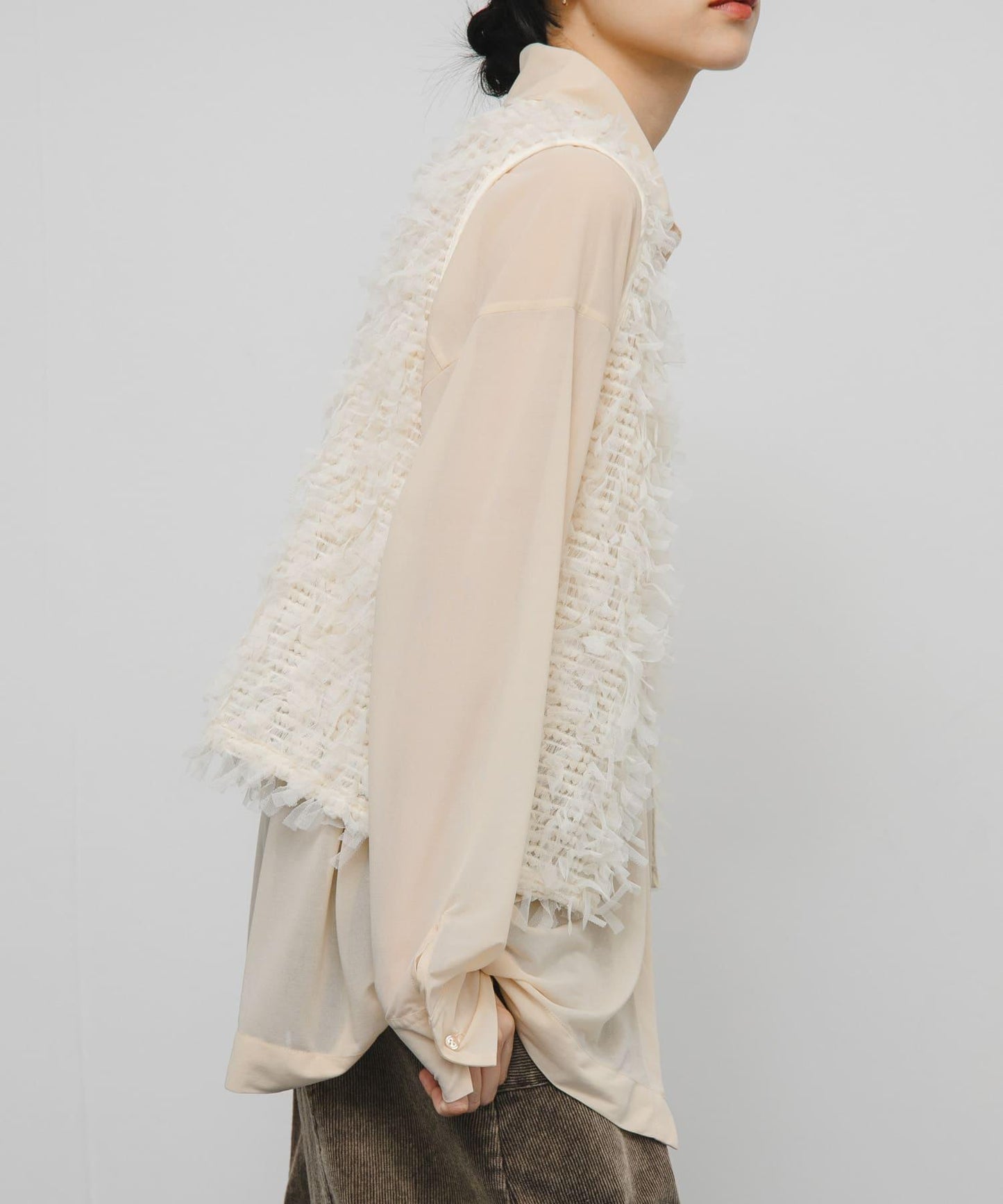 網紗流蘇上衣