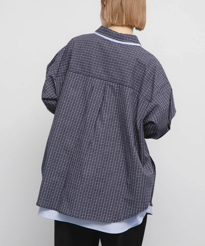 格紋寬鬆襯衫