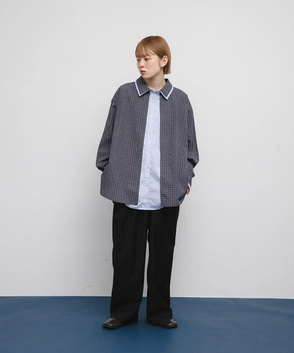 格紋寬鬆襯衫