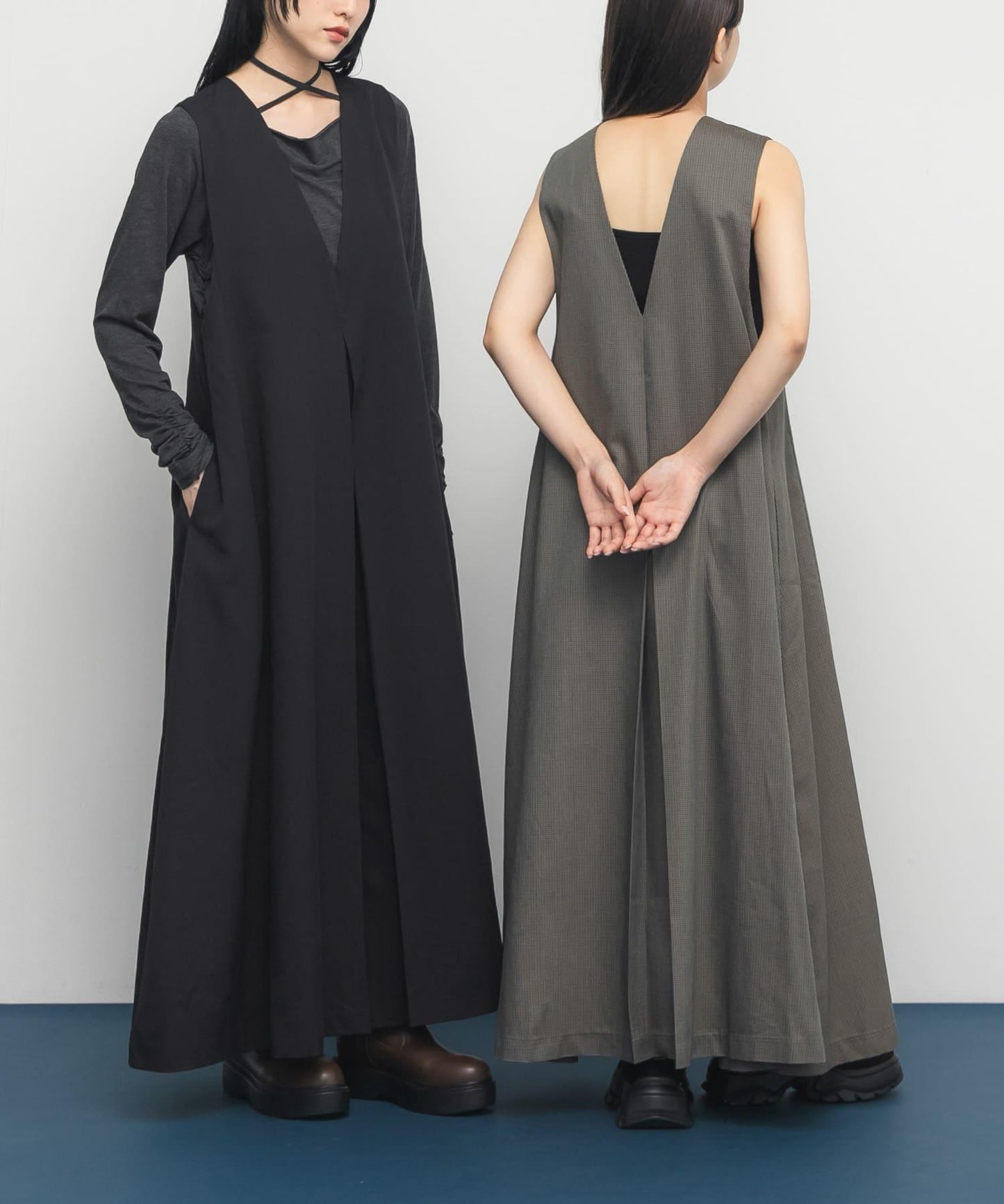 「部分網絡限定色」2WAY喇叭連體裙