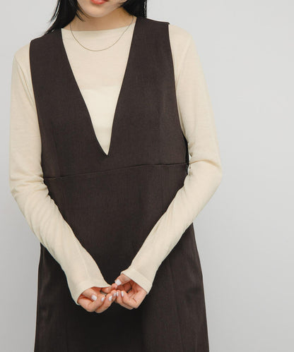 透視羅紋設計針織衫