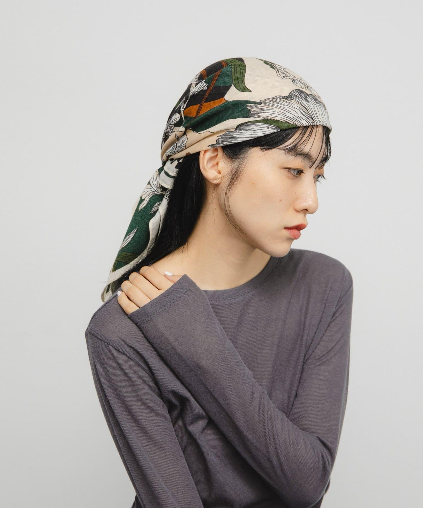 花卉圖案大號圍巾