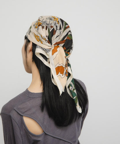 花卉圖案大號圍巾