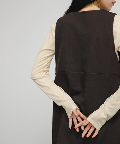 透視羅紋設計針織衫