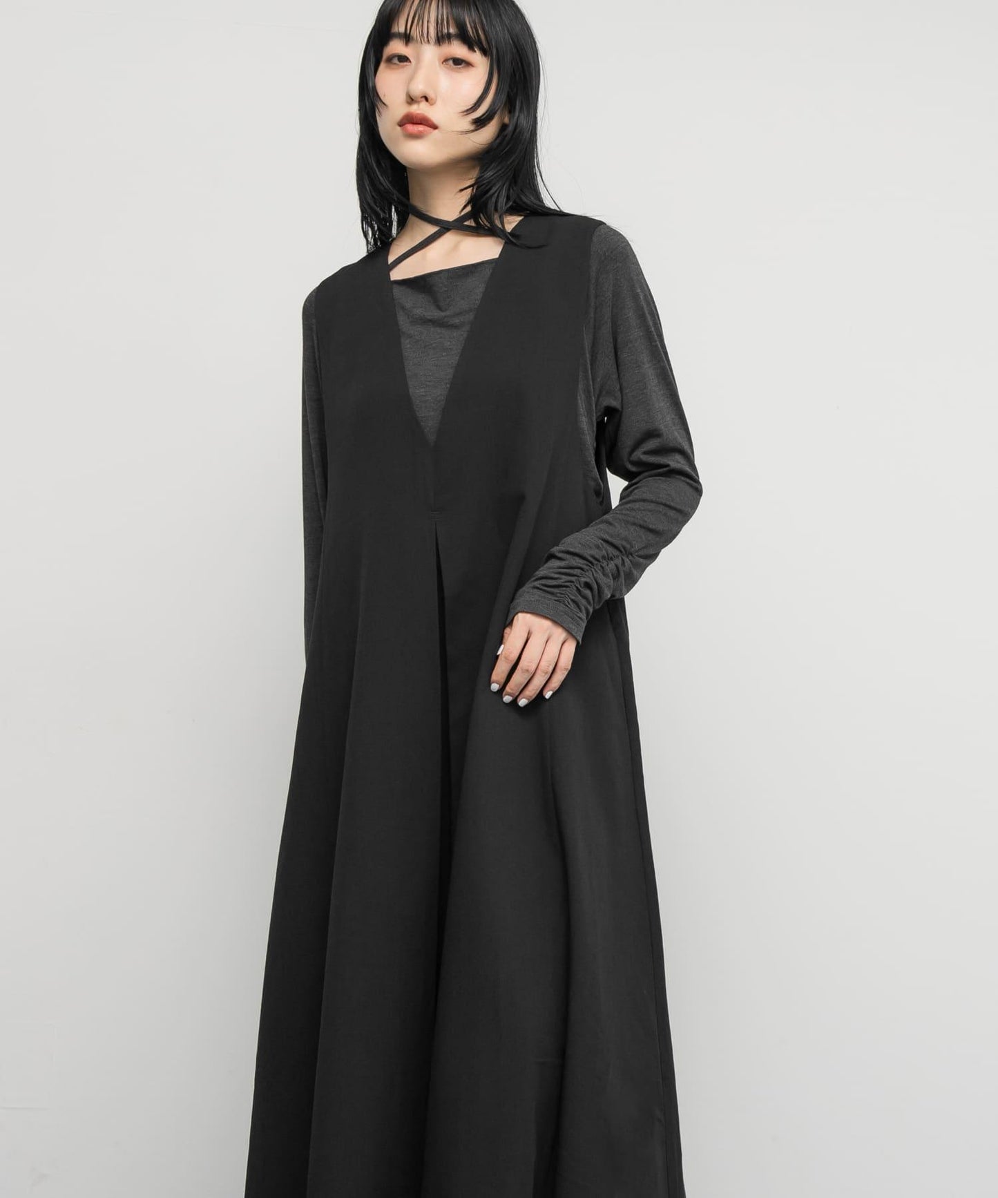 「部分網絡限定色」2WAY喇叭連體裙