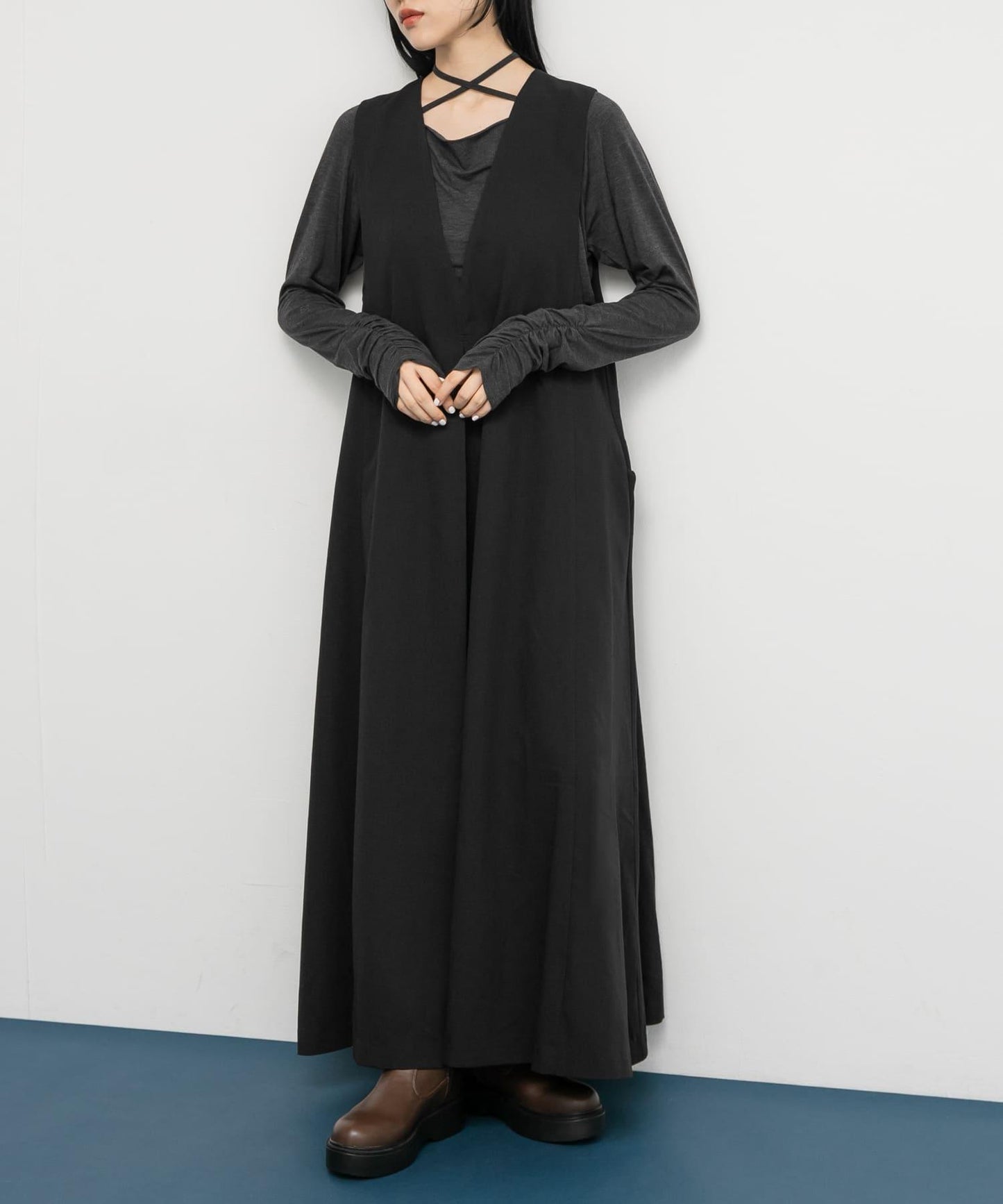 「部分網絡限定色」2WAY喇叭連體裙