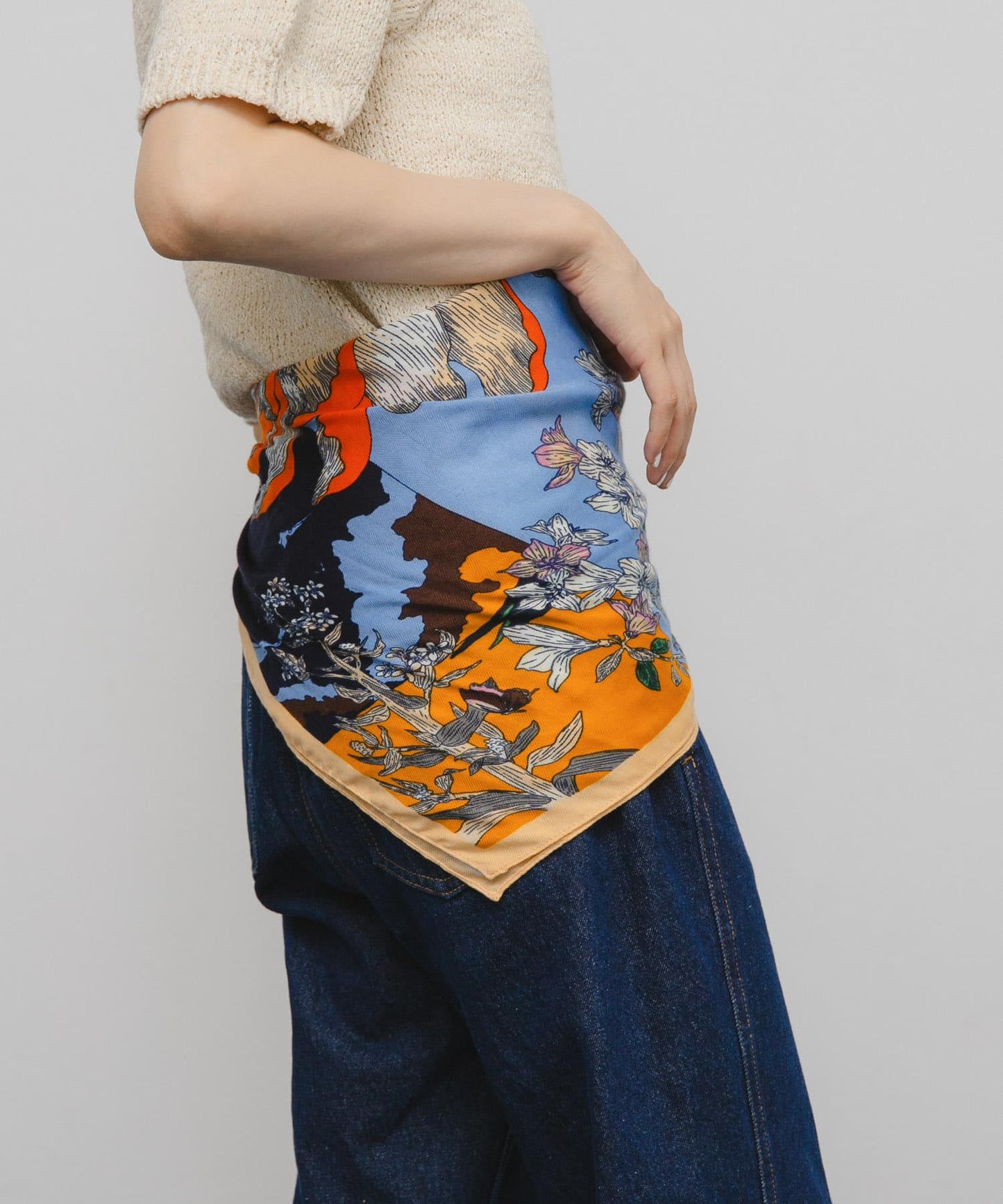 花卉圖案大號圍巾