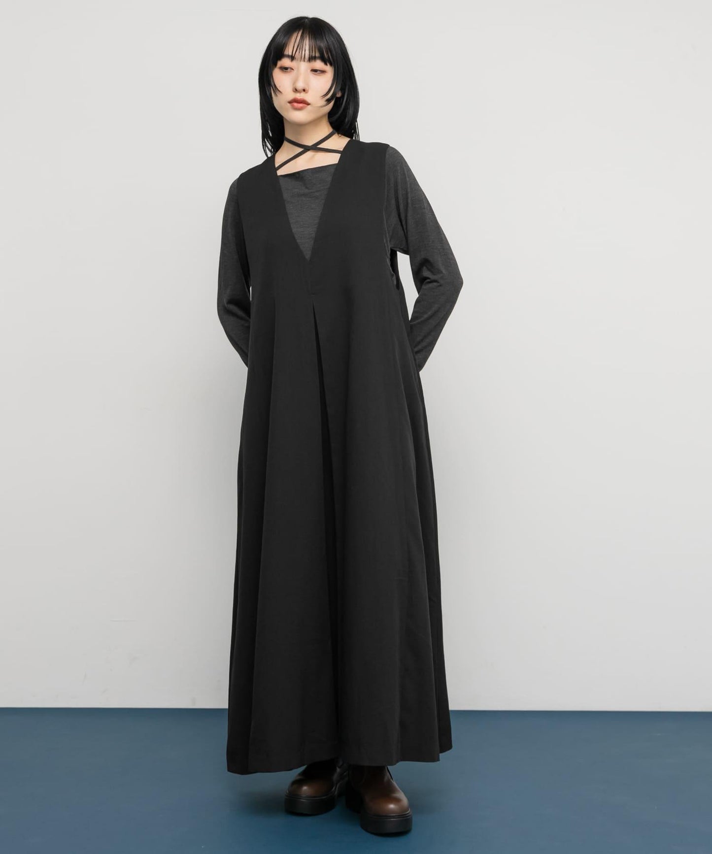 「部分網絡限定色」2WAY喇叭連體裙