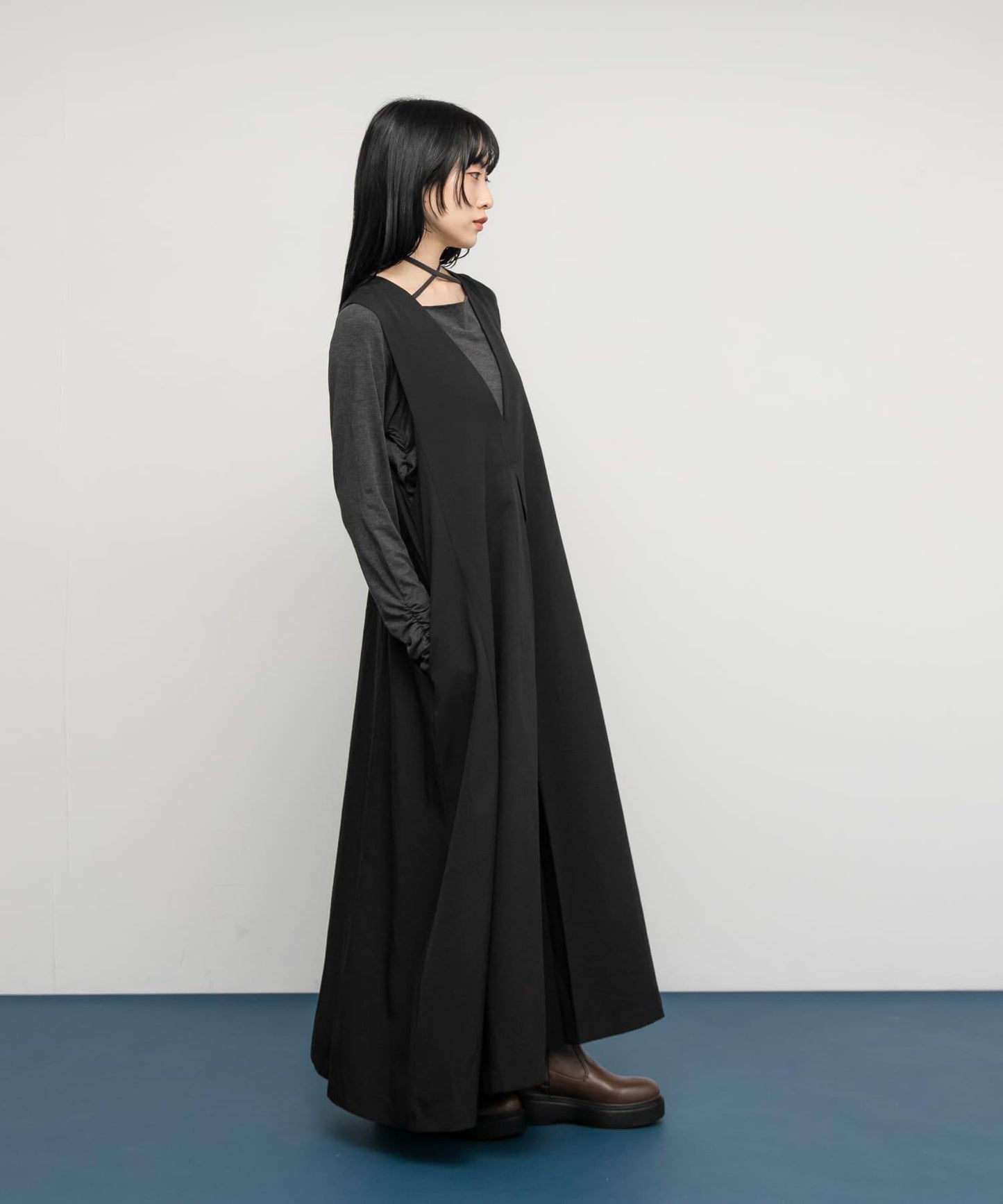 「部分網絡限定色」2WAY喇叭連體裙