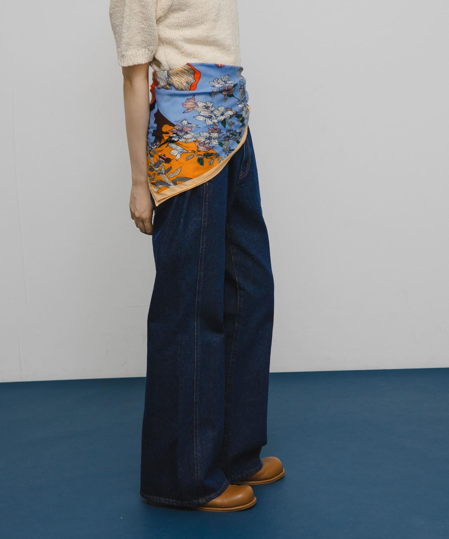 花卉圖案大號圍巾