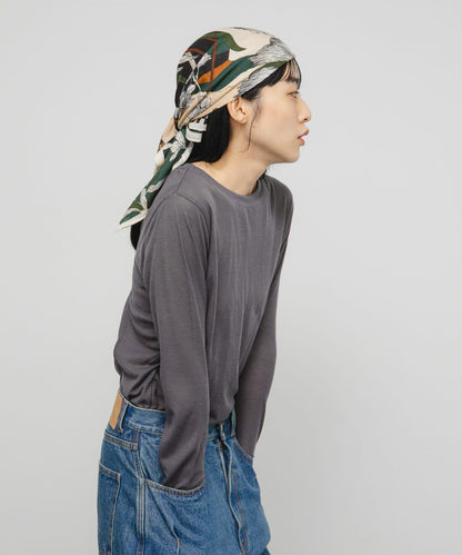 透視羅紋設計針織衫