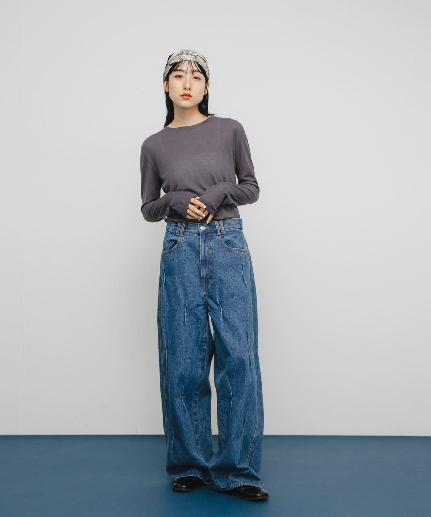 透視羅紋設計針織衫