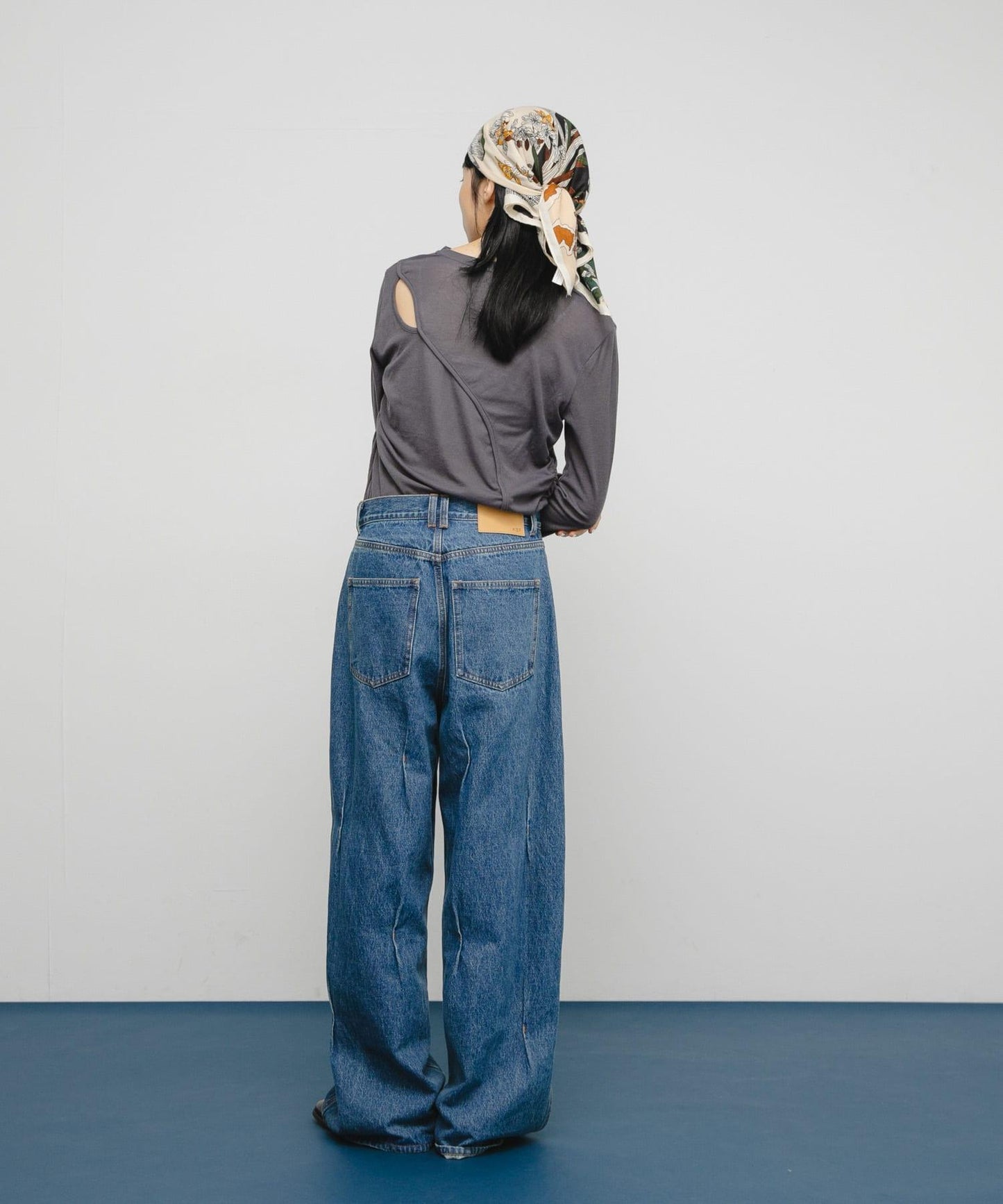 透視羅紋設計針織衫