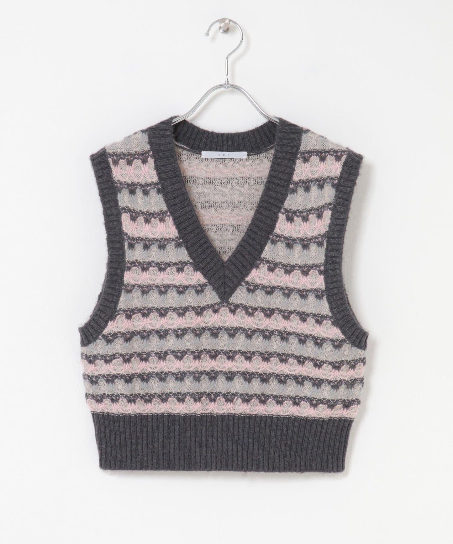 透視提花針織背心