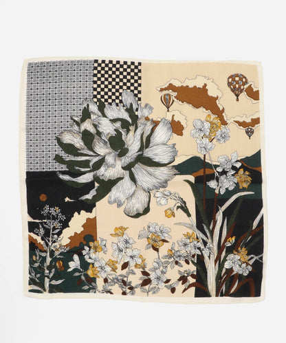 花卉圖案大號圍巾