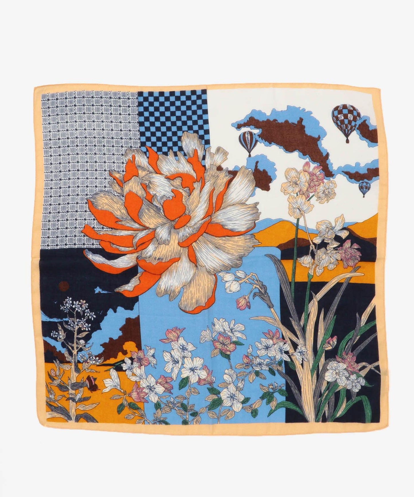 花卉圖案大號圍巾