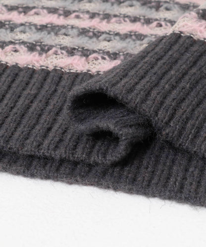 透視提花針織背心