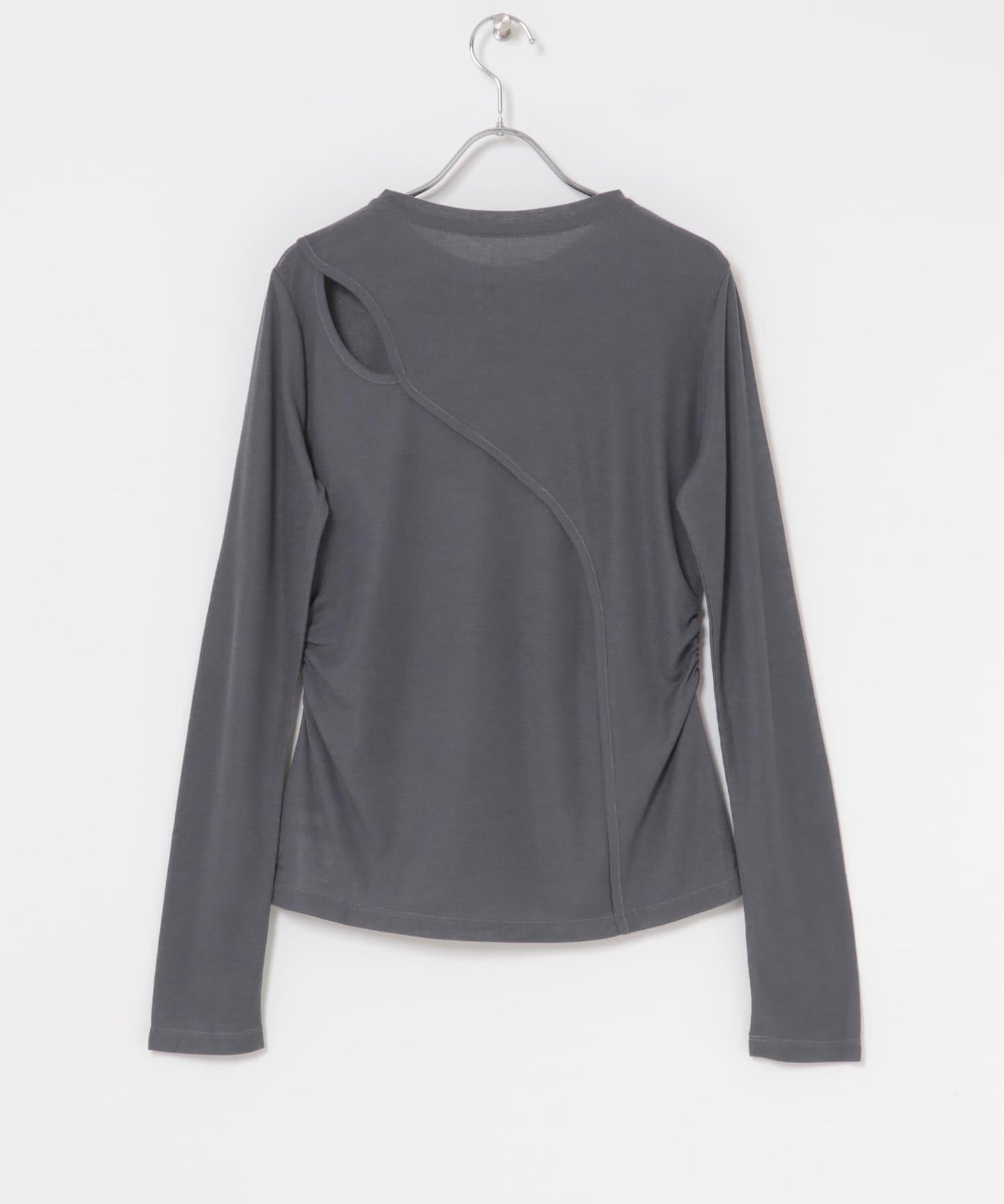 透視羅紋設計針織衫