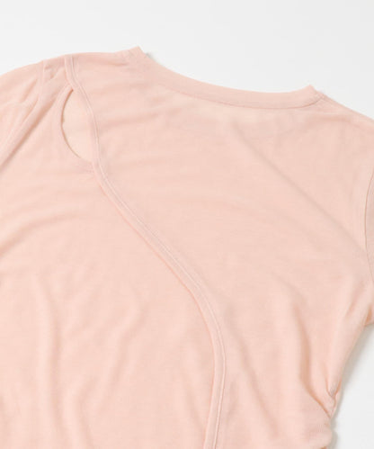 透視羅紋設計針織衫