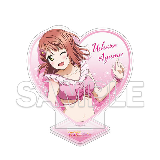 LoveLive!虹咲學園學園偶像同好會 心形亮片亞克力立牌 上原步夢