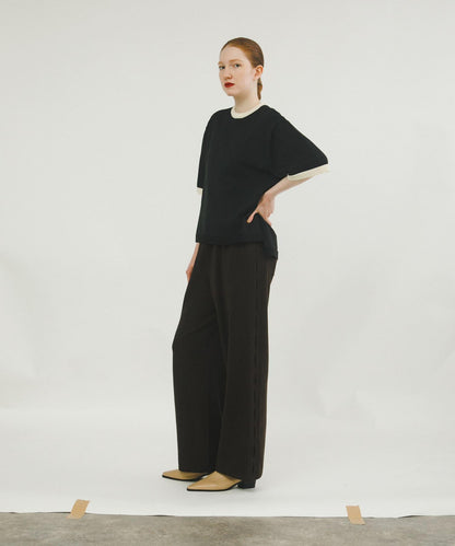 休閒風針織長褲