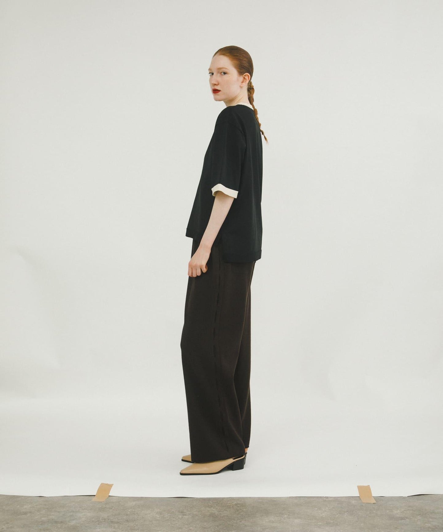 休閒風針織長褲