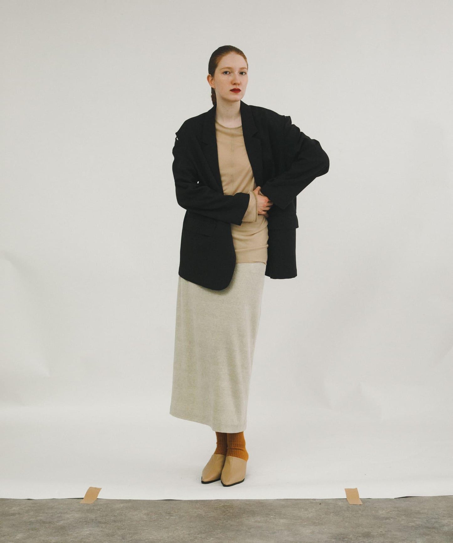 拼接天鵝絨透視T恤