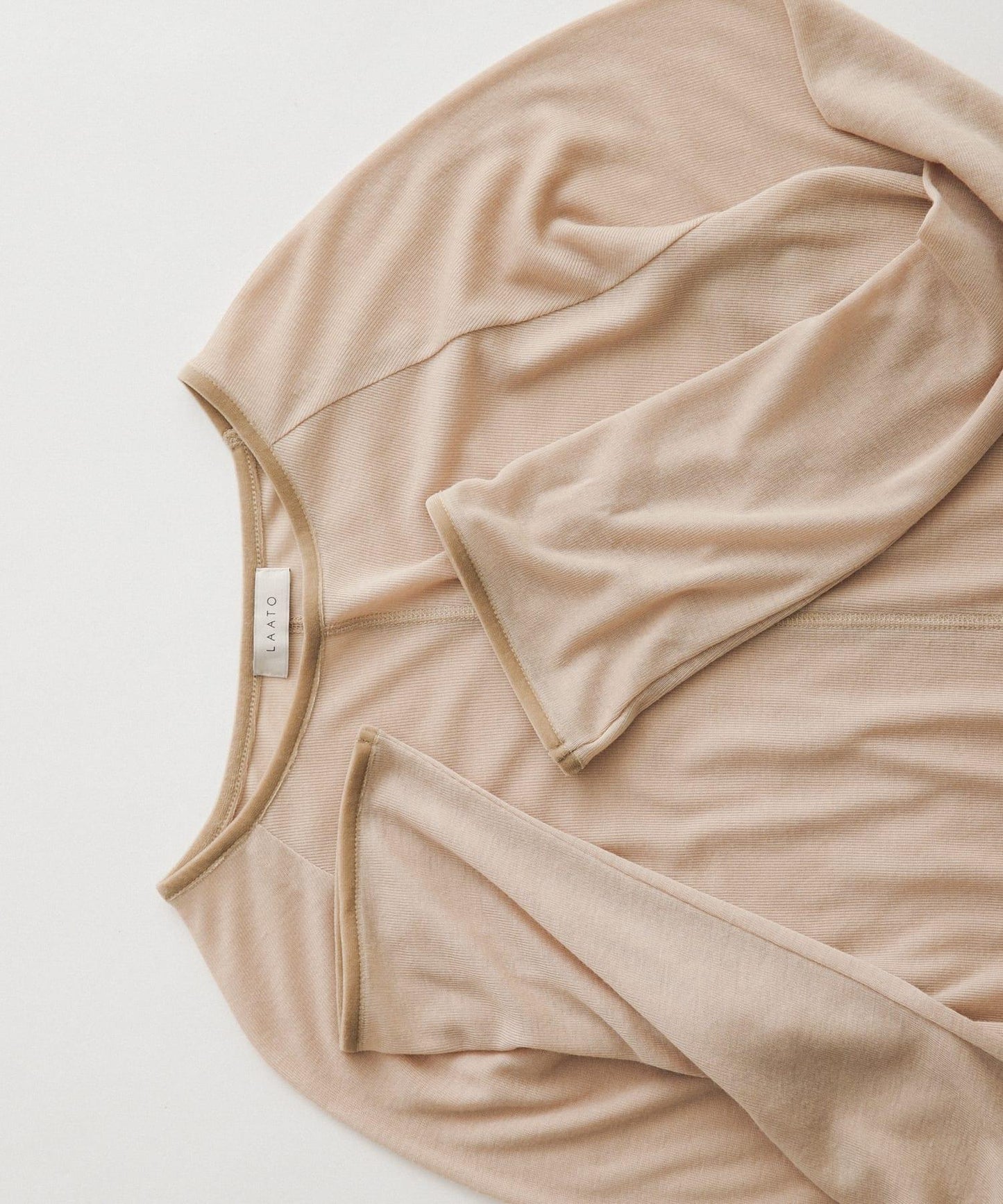 拼接天鵝絨透視T恤