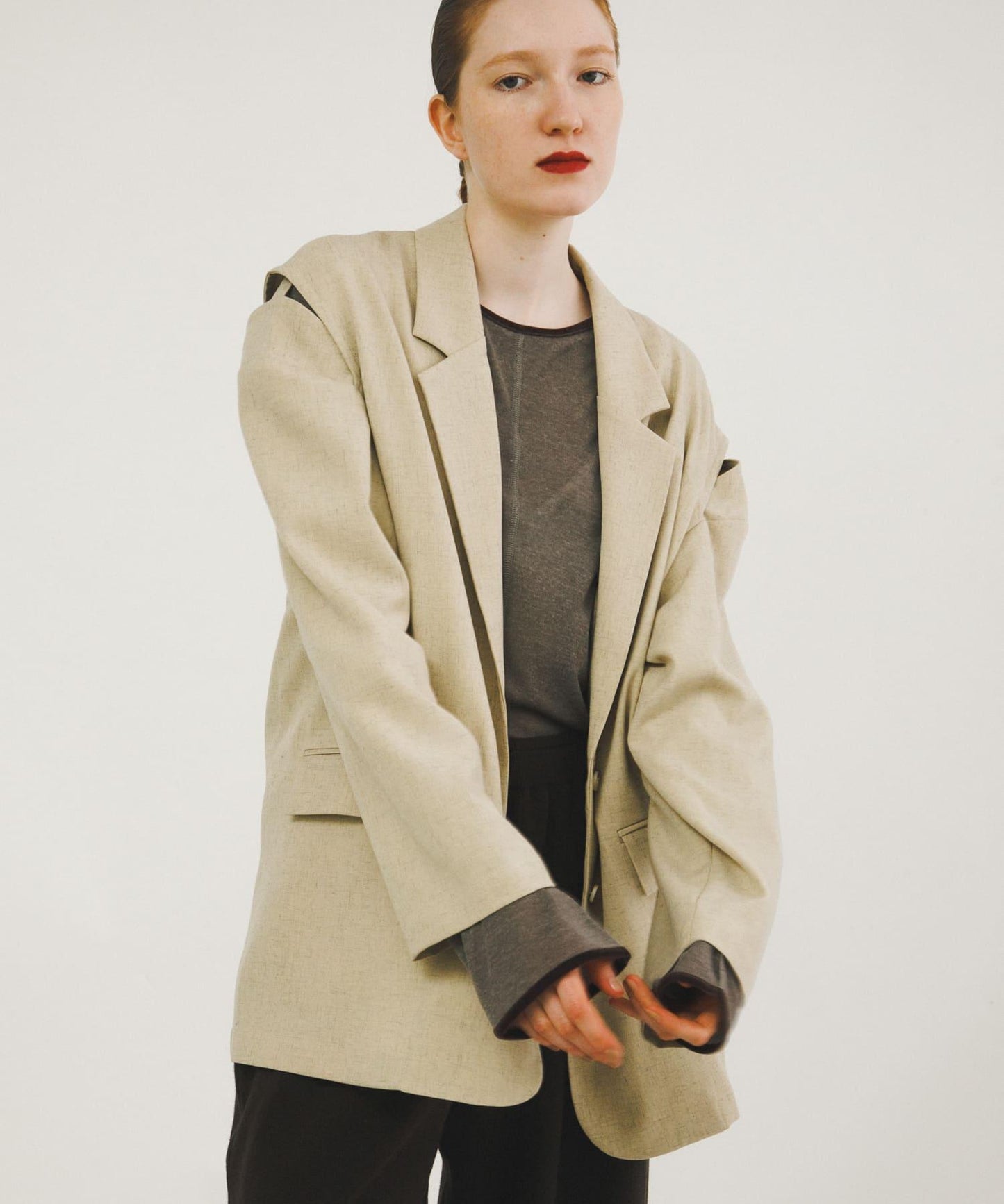 拼接天鵝絨透視T恤