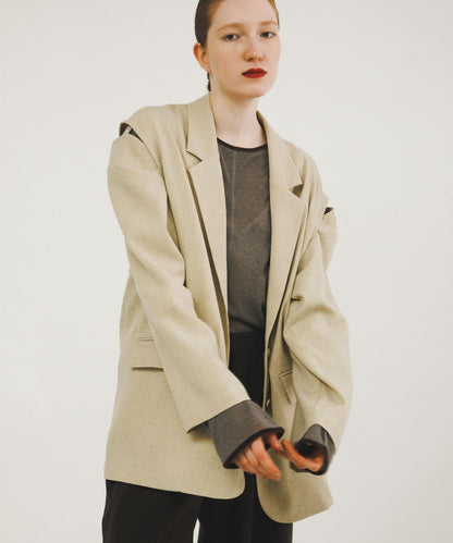 拼接天鵝絨透視T恤