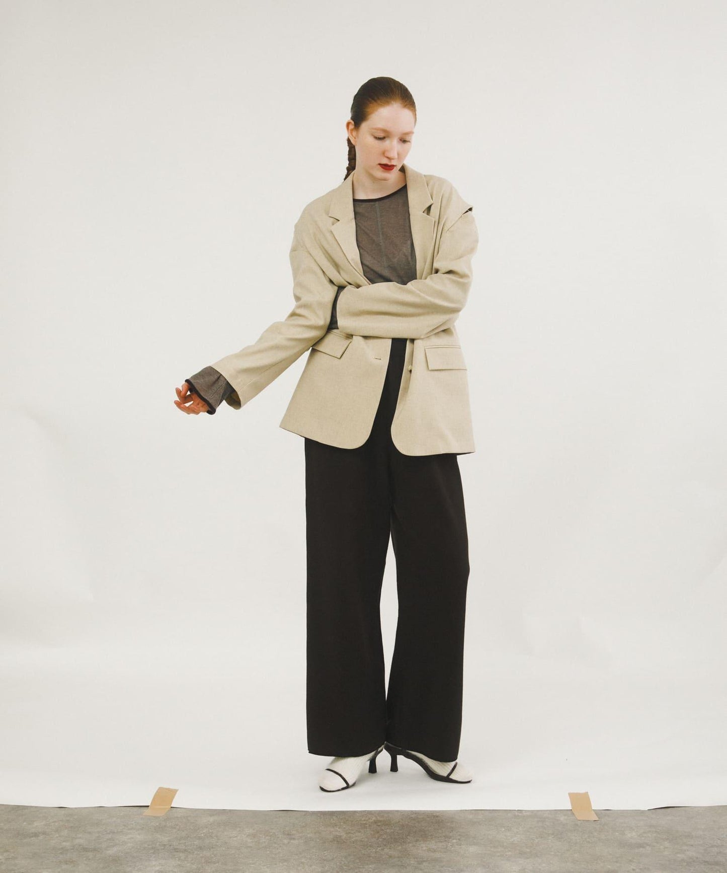 休閒風針織長褲