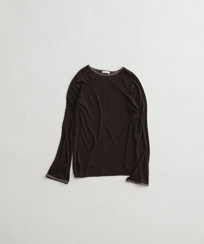 拼接天鵝絨透視T恤