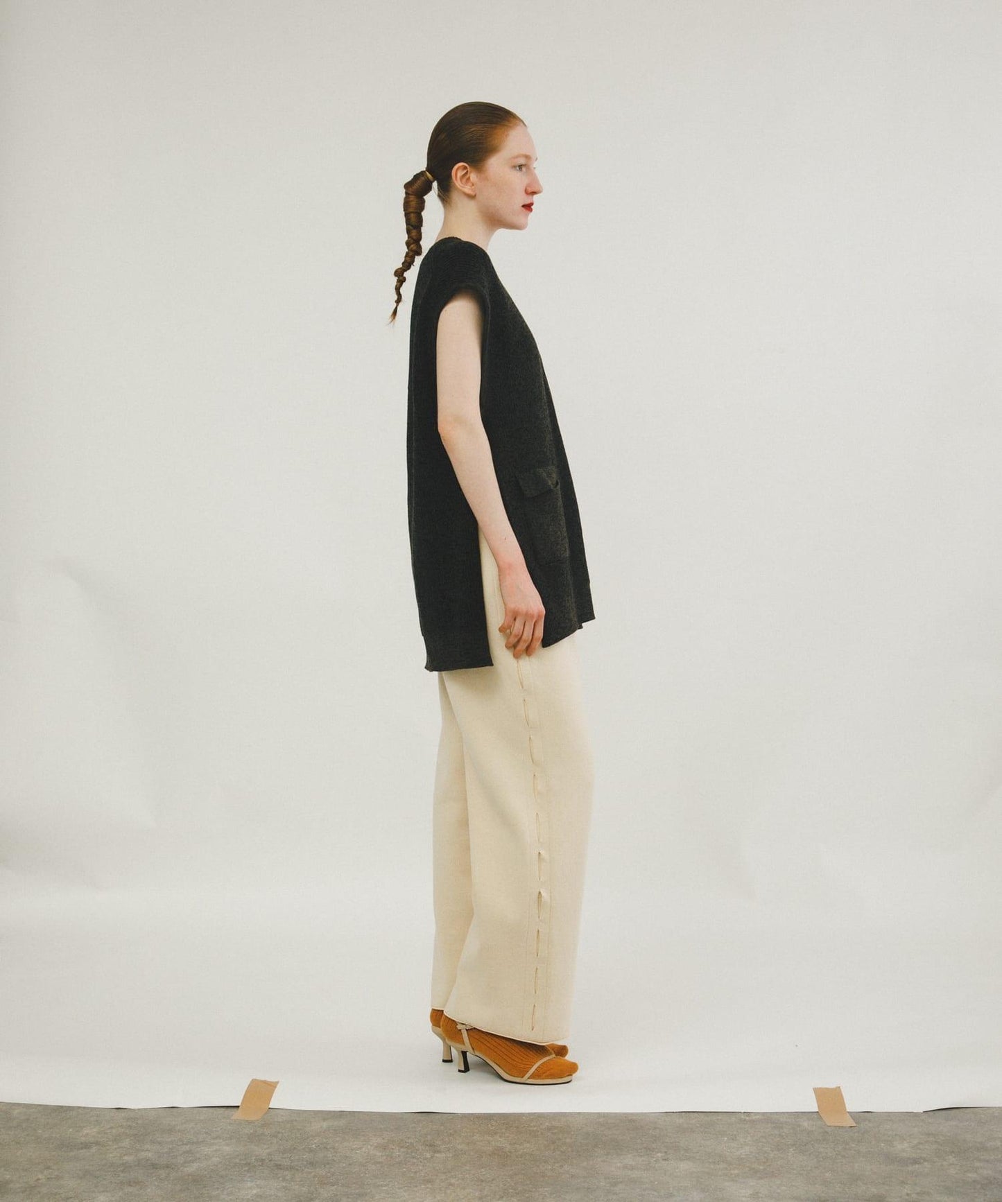 休閒風針織長褲