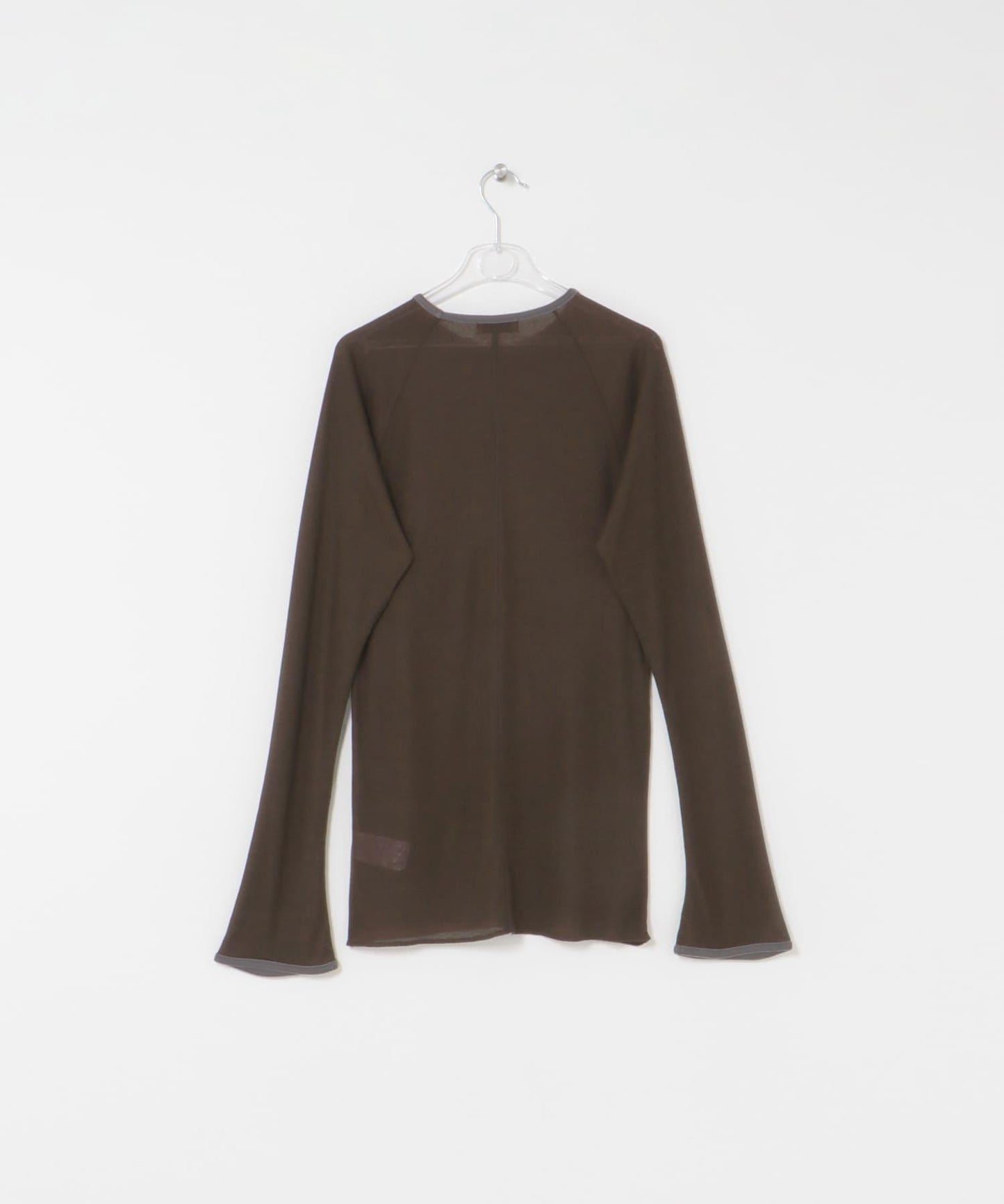 拼接天鵝絨透視T恤