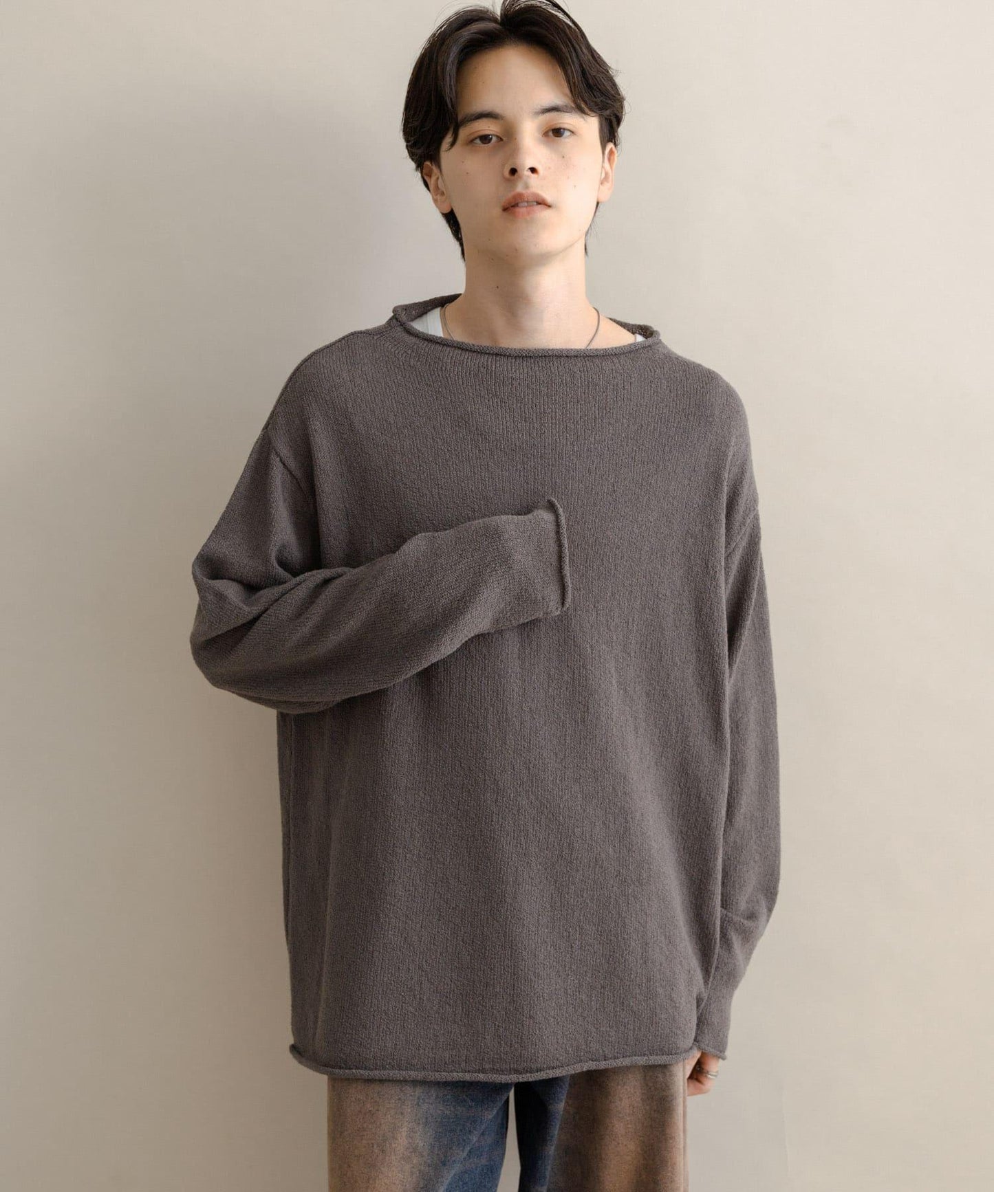 棉感高領針織衫