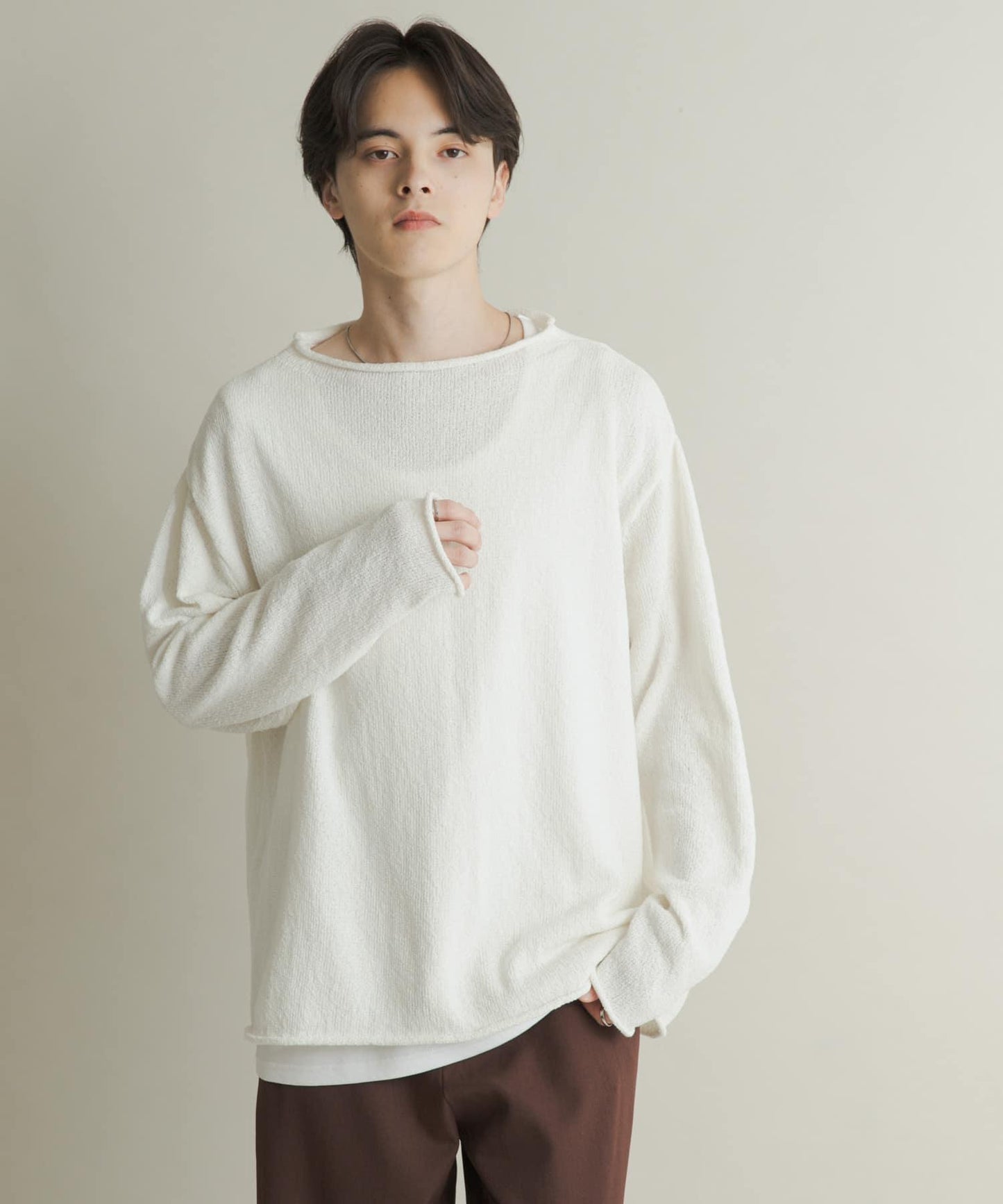 棉感高領針織衫